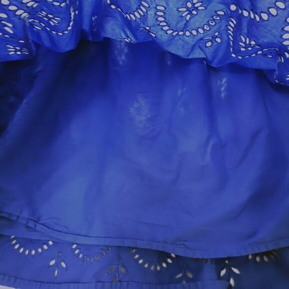 Old Navy Blue Eyelet Puff Sleeve Cotton Dress Large - Picture 6 of 11